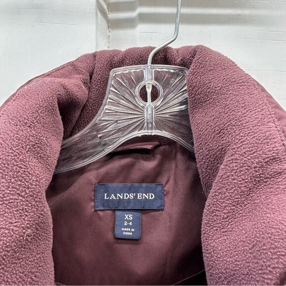Lands' End deep purple down filled puffer vest women's xs 2 4 - Picture 5 of 5